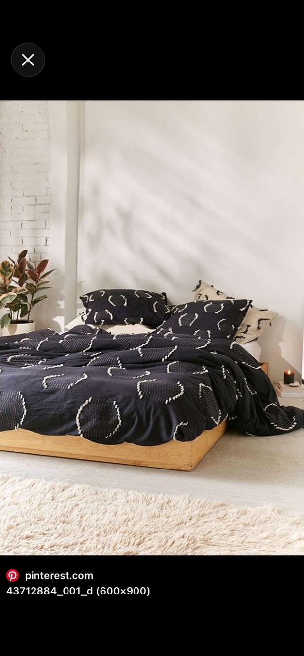 Urban Outfitters UO Home Duvet Cover Black Twin XL 66x90